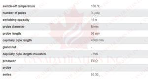 RESET SAFETY THERMOSTAT 55.32 series